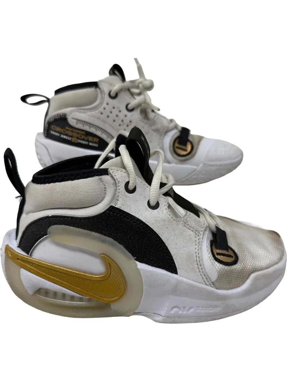 Nike Air Zoom Crossover 2 Mid White Metallic Gold - FB2689-100 Youth Size 2.5 Y